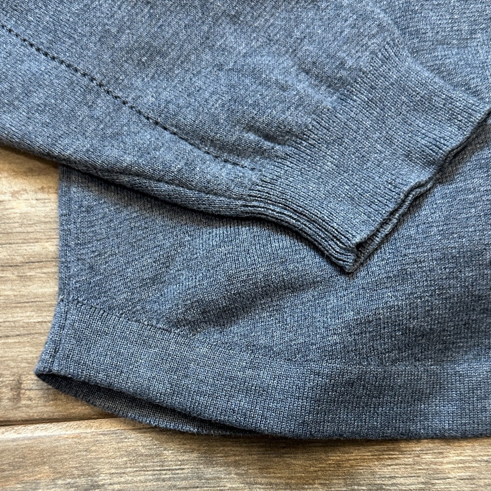 Wrap Charcoal Gray Button-Front Women's Sweater Jacket - Picture 11 of 13